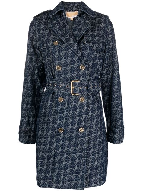 michael kors trenchcoat|michael kors trench denim monogram.